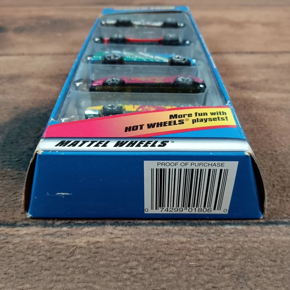 Hot Wheels World Tour Gift Pack Kids OS Blue New 1998 5-Car Set 25369